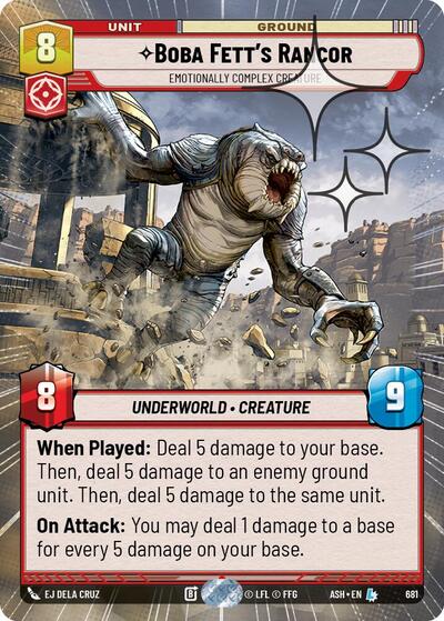 Boba Fett's Rancor - Emotionally Complex Creature (Hyperspace Foil) - Ashes of the Empire Star Wars spoiler