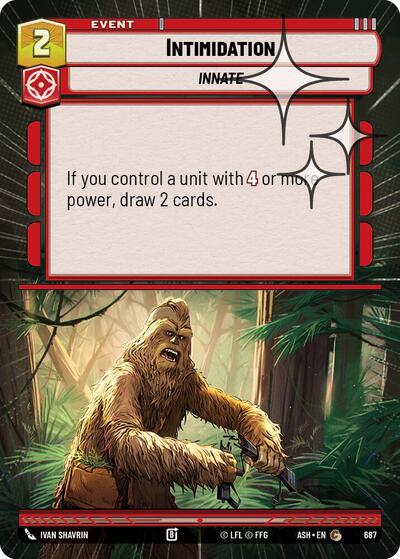 Intimidation (Hyperspace Foil) - Ashes of the Empire Star Wars spoiler