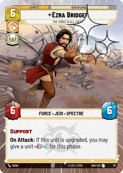 Ezra Bridger - The Force is All I Need (Hyperspace Foil) - Ashes of the Empire Star Wars spoiler