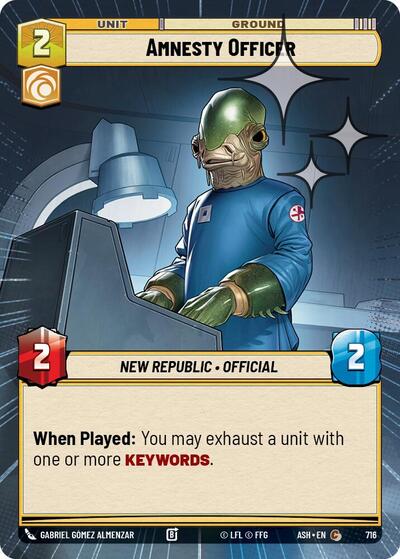 Amnesty Officer (Hyperspace Foil) - Ashes of the Empire Star Wars spoiler