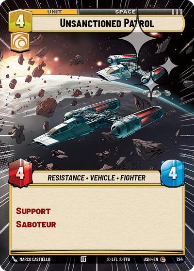 Unsanctioned Patrol (Hyperspace Foil) - Ashes of the Empire Star Wars spoiler