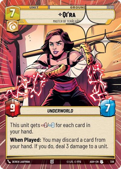 Qi'ra - Master of Teras Kasi (Hyperspace Foil) - Ashes of the Empire Star Wars spoiler