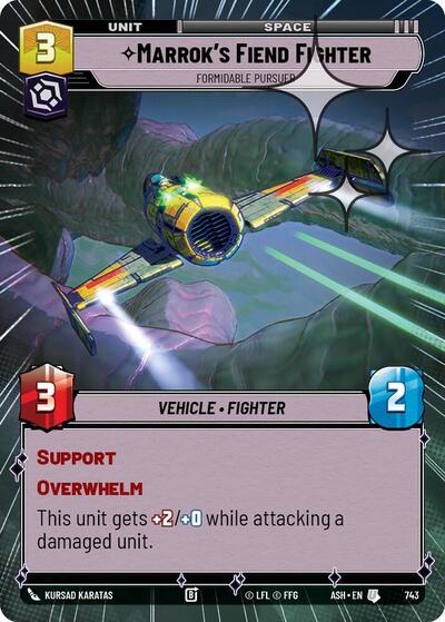 Marrok's Fiend Fighter - Formidable Pursuer (Hyperspace Foil) - Ashes of the Empire Star Wars spoiler