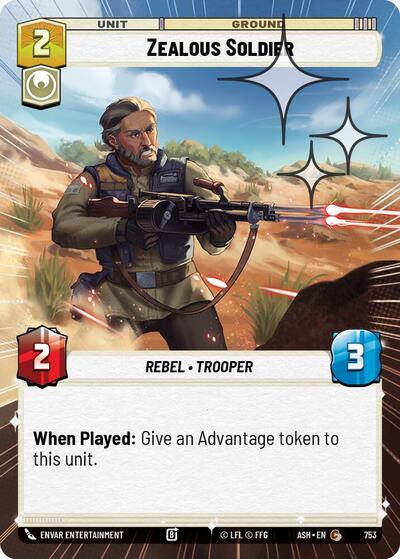 Zealous Soldier (Hyperspace Foil) - Ashes of the Empire Star Wars spoiler