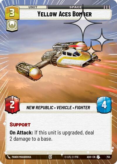 Yellow Aces Bomber (Hyperspace Foil) - Ashes of the Empire Star Wars spoiler