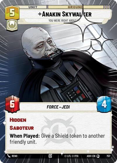 Anakin Skywalker - You Were Right About Me (Hyperspace Foil) - Ashes of the Empire Star Wars spoiler