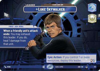 Luke Skywalker - I Can Save Him (Showcase) - Ashes of the Empire Star Wars spoiler