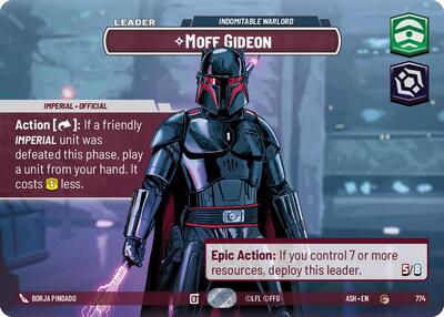 Moff Gideon - Indomitable Warlord (Showcase) - Ashes of the Empire Star Wars spoiler