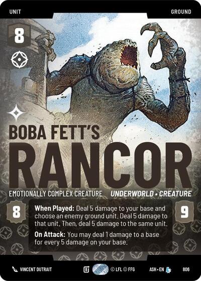 Boba Fett's Rancor - Emotionally Complex Creature (Prestige) - Ashes of the Empire Star Wars spoiler