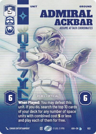 Admiral Ackbar - Assume Attack Coordinates (Prestige) - Ashes of the Empire Star Wars spoiler