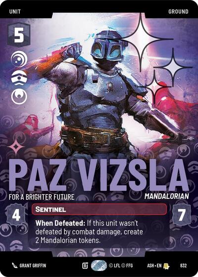 Paz Vizsla - For a Brighter Future (Prestige Foil) - Ashes of the Empire Star Wars spoiler