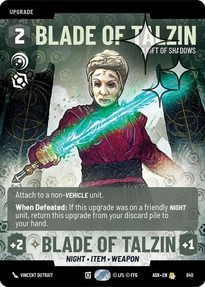Blade of Talzin - A Gift of Shadows (Prestige Foil) - Ashes of the Empire Star Wars spoiler