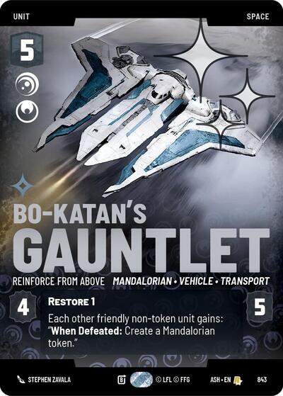 Bo-Katan's Gauntlet - Reinforce from Above (Prestige Foil) - Ashes of the Empire Star Wars spoiler