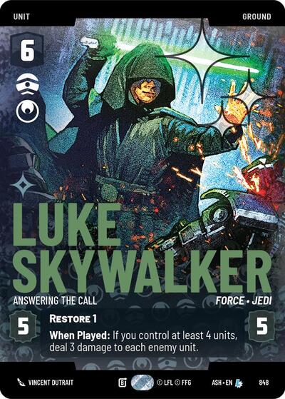 Luke Skywalker - Answering the Call (Prestige Foil) - Ashes of the Empire Star Wars spoiler