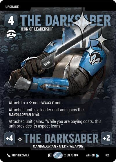 The Darksaber - Icon of Leadership (Prestige Foil) - Ashes of the Empire Star Wars spoiler