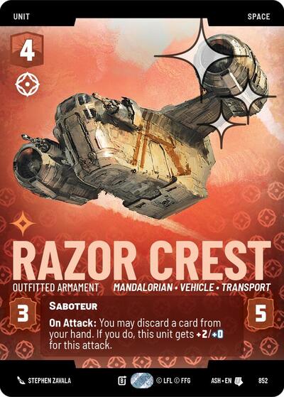 Razor Crest - Outfitted Armament (Prestige Foil) - Ashes of the Empire Star Wars spoiler