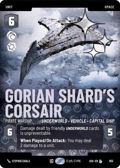 Gorian Shard's Corsair - Pirate Warship (Prestige Foil) - Ashes of the Empire Star Wars spoiler
