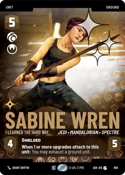 Sabine Wren - I Learned the Hard Way (Prestige Foil) - Ashes of the Empire Star Wars spoiler