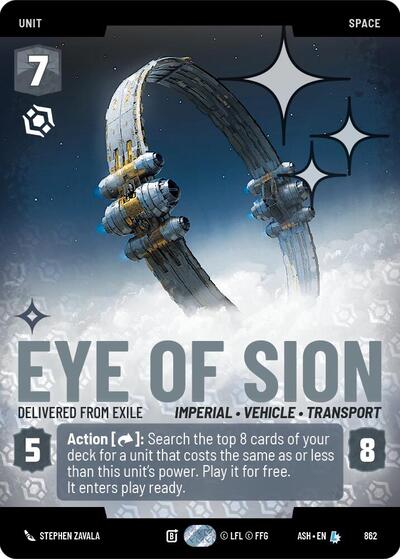Eye of Sion - Delivered from Exile (Prestige Foil) - Ashes of the Empire Star Wars spoiler