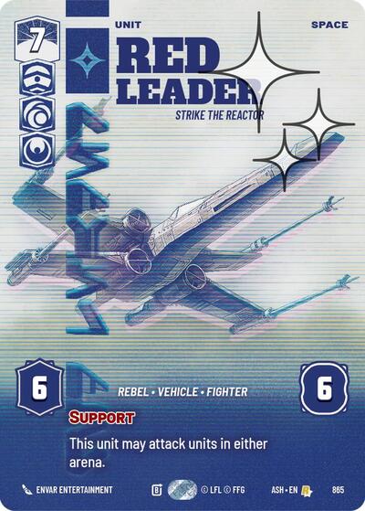 Red Leader - Strike the Reactor (Prestige Foil) - Ashes of the Empire Star Wars spoiler