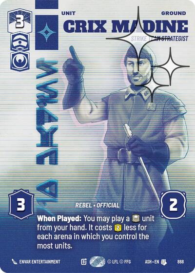 Crix Madine - Strike Team Strategist (Prestige Foil) - Ashes of the Empire Star Wars spoiler