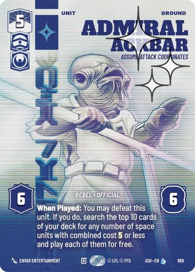 Admiral Ackbar - Assume Attack Coordinates (Prestige Foil) - Ashes of the Empire Star Wars spoiler