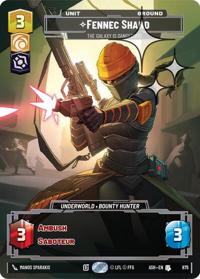 Fennec Shand - The Galaxy Is Dangerous (Prestige Foil) - Ashes of the Empire Star Wars spoiler