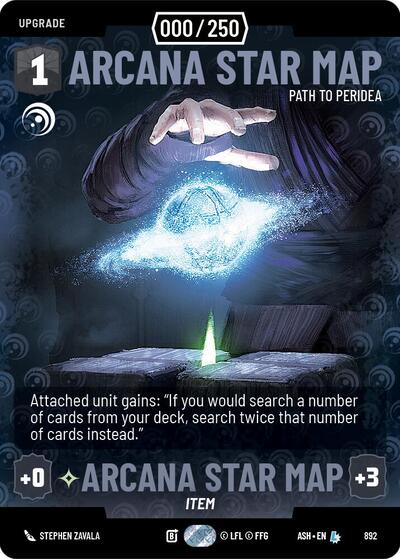 Arcana Star Map - Path to Peridea (Serialized) - Ashes of the Empire Star Wars spoiler