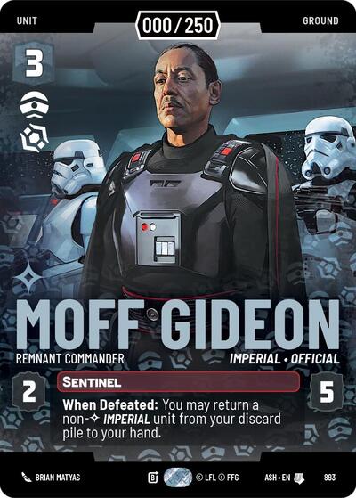 Moff Gideon - Remnant Commander (Serialized) - Ashes of the Empire Star Wars spoiler