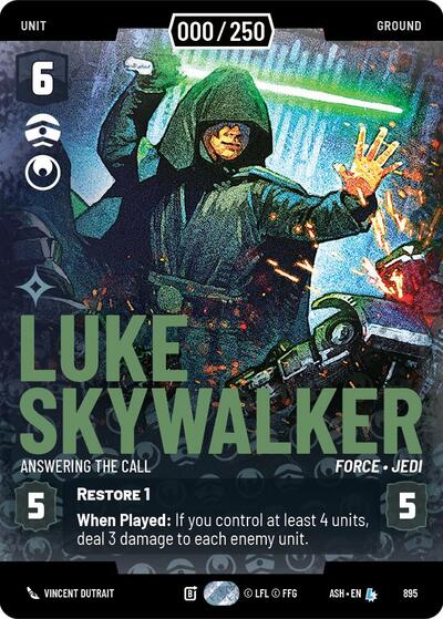 Luke Skywalker - Answering the Call (Serialized) - Ashes of the Empire Star Wars spoiler