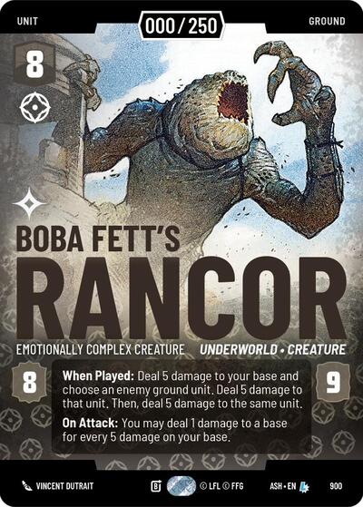 Boba Fett's Rancor - Emotionally Complex Creature (Serialized) - Ashes of the Empire Star Wars spoiler