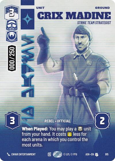 Crix Madine - Strike Team Strategist (Serialized) - Ashes of the Empire Star Wars spoiler