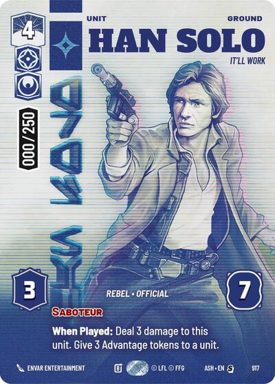 Han Solo - It'll Work (Serialized) - Ashes of the Empire Star Wars spoiler