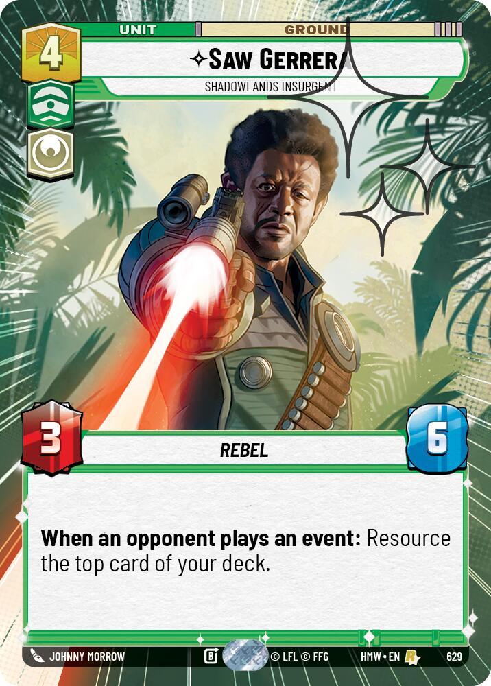 Saw Gerrera - Shadowlands Insurgent (Hyperspace Foil)
