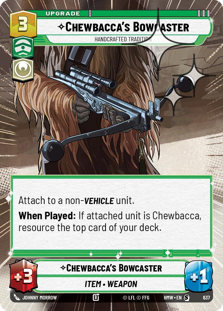 Chewbacca's Bowcaster - Handcrafted Tradition (Hyperspace Foil)
