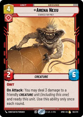 Arena Nexu, Starved for Prey - Homeworlds Star Wars spoiler