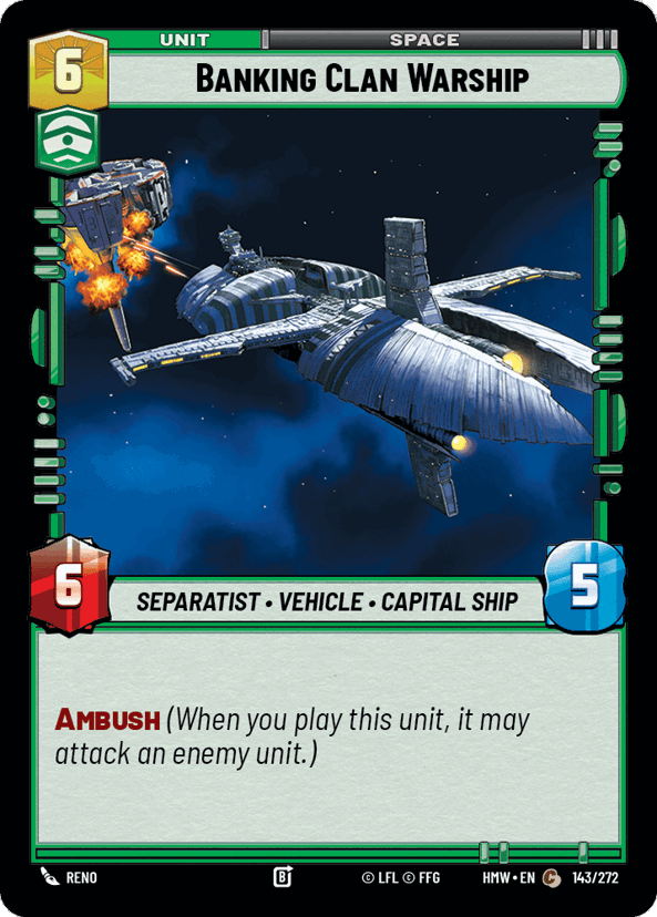 Banking Clan Warship - Homeworlds Star Wars spoiler