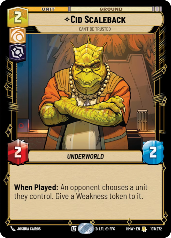 Cid Scaleback, Can't Be Trusted - Homeworlds Star Wars spoiler