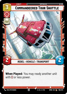 Commandeered Tour Shuttle - Homeworlds Star Wars spoiler
