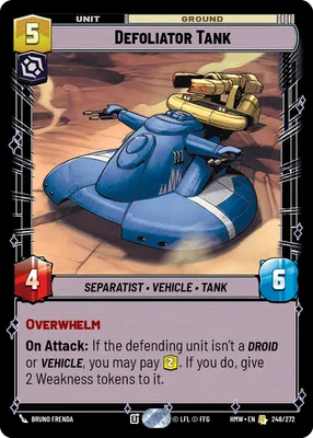 Defoliator Tank - Homeworlds Star Wars spoiler