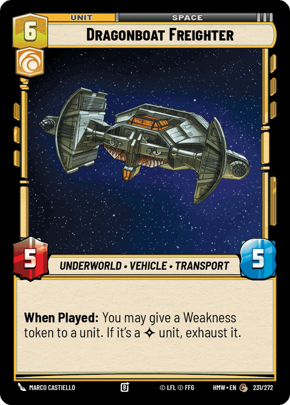 Dragonboat Freighter - Homeworlds Star Wars spoiler