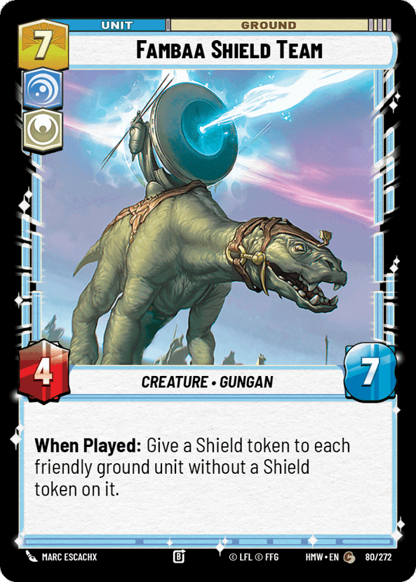 Fambaa Shield Team - Homeworlds Star Wars spoiler