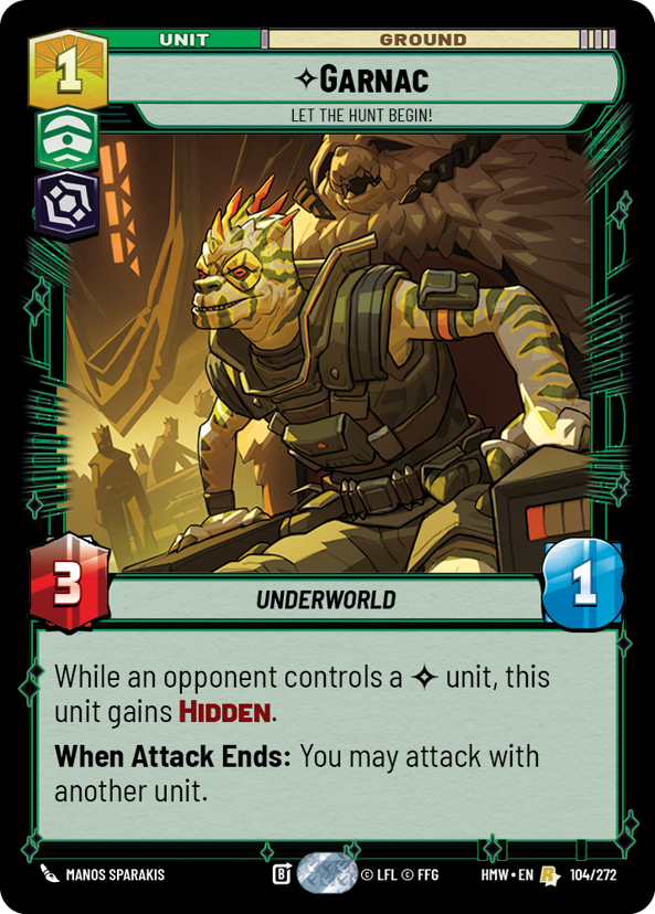 Garnac, Let The Hunt Begin! - Homeworlds Star Wars spoiler