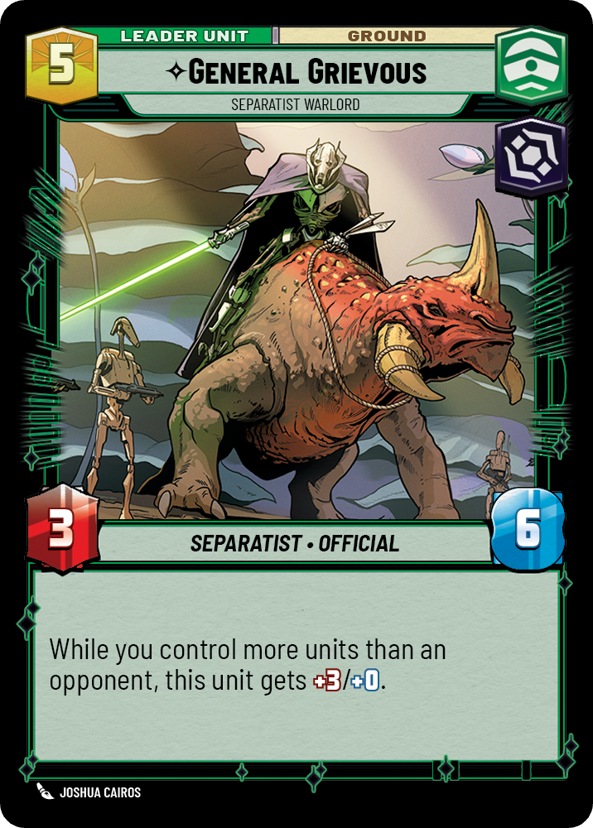 General Grievous, Separatist Warlord - Homeworlds Star Wars spoiler