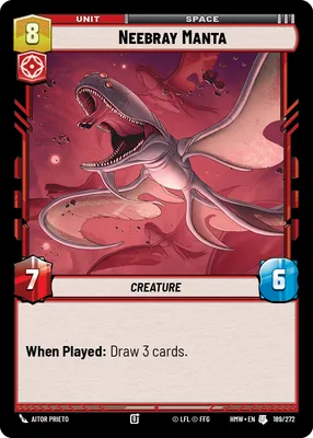 Neebray Manta - Homeworlds Star Wars spoiler