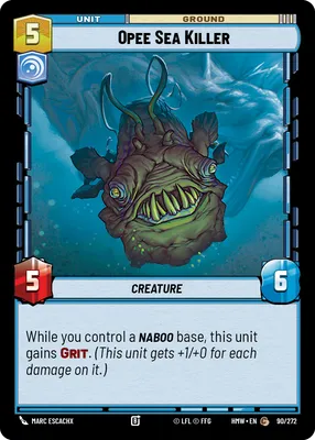 Opee Sea Killer - Homeworlds Star Wars spoiler