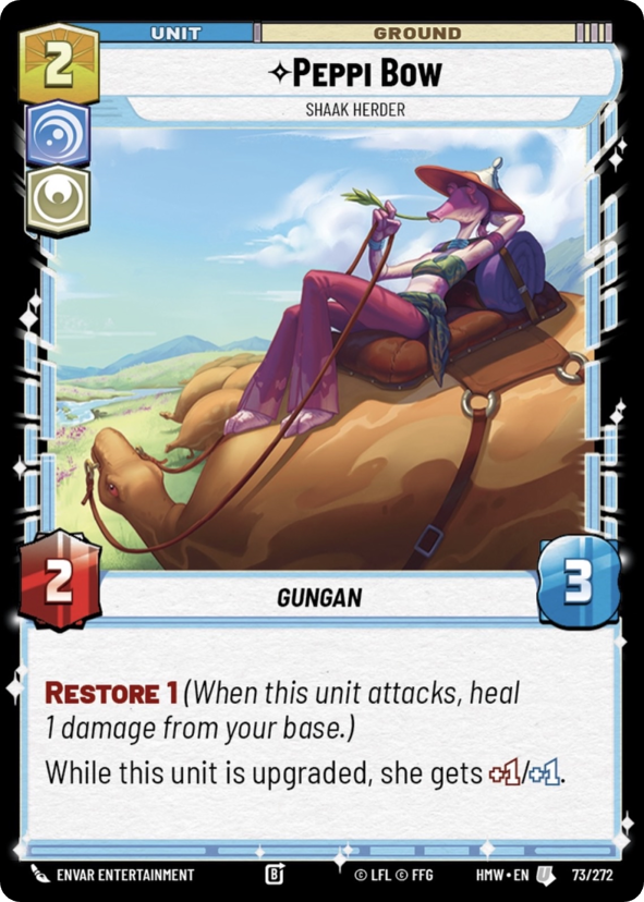 Peppi Bow, Shaak Herder - Homeworlds Star Wars spoiler