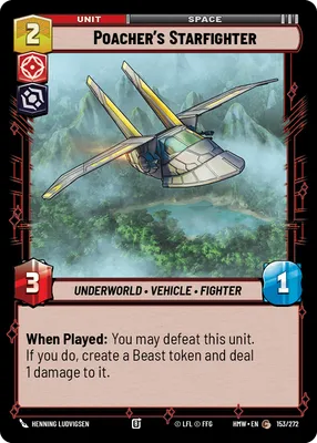 Poacher's Starfighter - Homeworlds Star Wars spoiler
