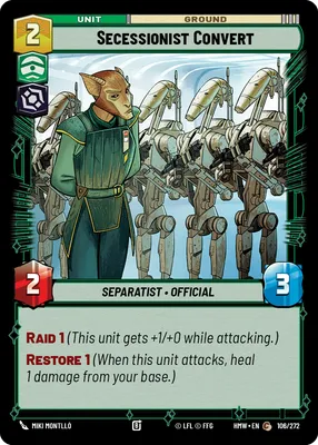 Secessionist Convert - Homeworlds Star Wars spoiler