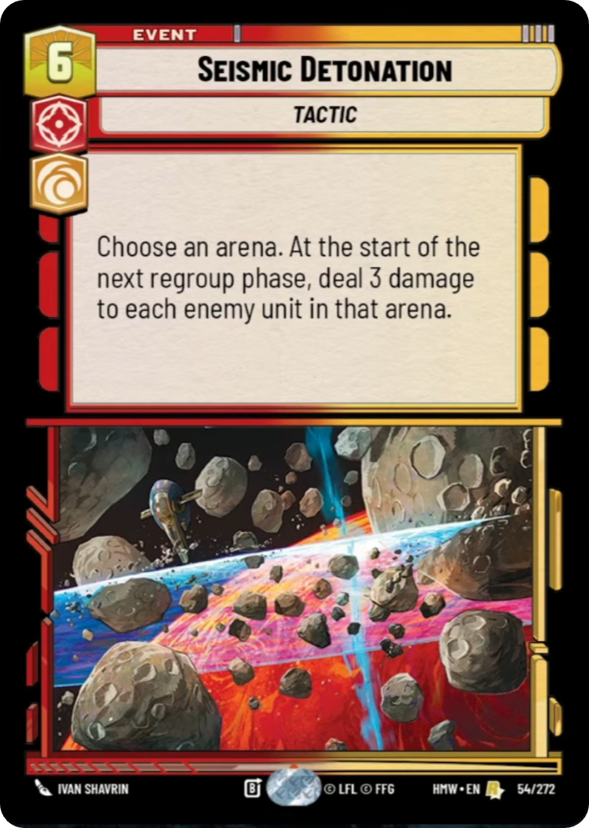 Seismic Detonation - Homeworlds Star Wars spoiler